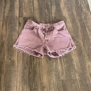 Levi’s Purple Denim Shorts